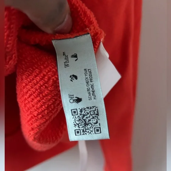 Off-White Hoodie, Virgil Abloh . Excellent. Sz Large.
